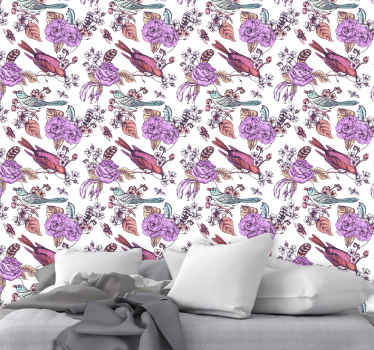 墙纸 花卉观赏 花鸟设计 - TenStickers