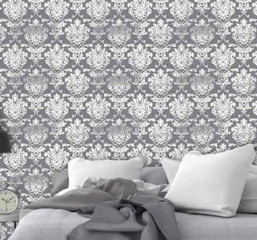 Ornate Damask Design baroque wallpaper - TenStickers