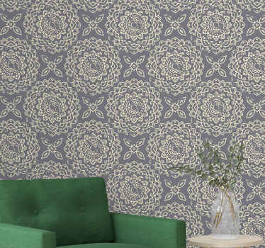 grey modern ornaments Modern Wallpaper - TenStickers