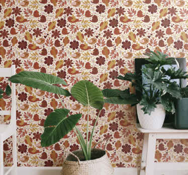 Botanical Motifs leaf wallpaper - TenStickers