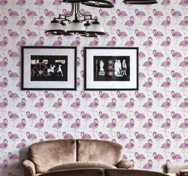 Flamingo Motif animals wallpaper - TenStickers