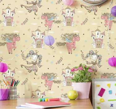 Exciting kid's Room wallpaper - TenStickers