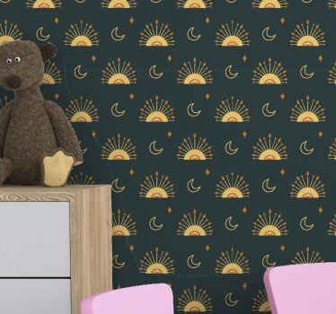 Fun kid's bedroom wallpaper - TenStickers