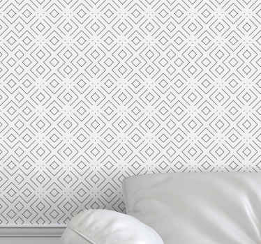 Geometric black/white Square Wallpaper - TenStickers