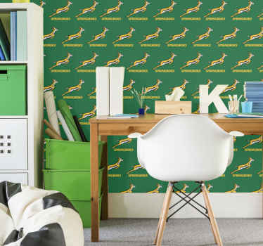 Springboks logo repeated Animal Wallpaper - TenStickers