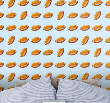 Papier peint rayé frénésie de football - TenStickers