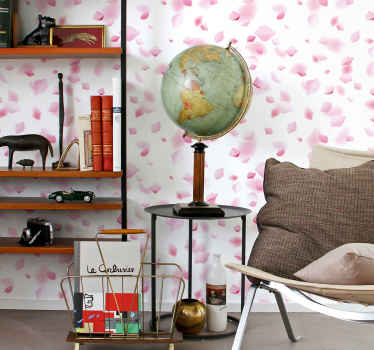 Papel pintado flores de pétalos de rosa - TenVinilo