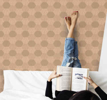 šestiúhelník dřevěné textury efekt tapeta - TenStickers