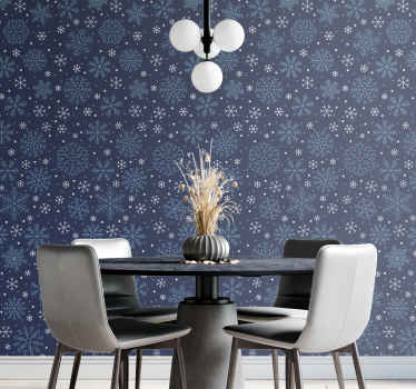 Papier peint Noël motifs de flocon de neige - TenStickers