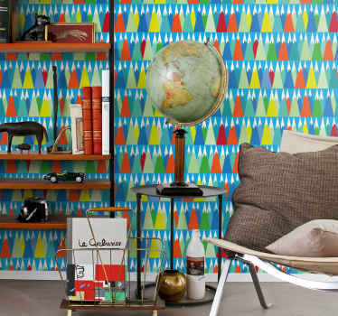 Abstract Mountain Geometry geometric wallpaper - TenStickers