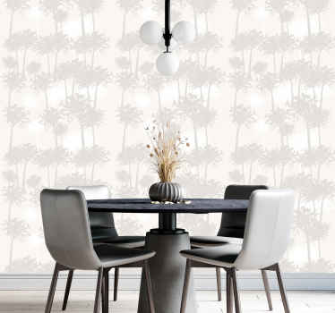 Papel tapiz árboles bosque silueta - TenVinilo