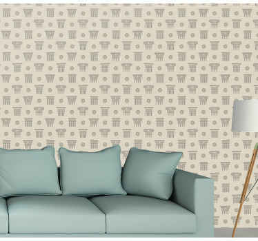 ταπετσαρία σκίτσο αρχιτεκτονικής αρχαίας Ελλάδας - TenStickers