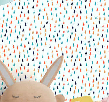 Papier peint chambre enfant gouttes de pluie colorées - TenStickers
