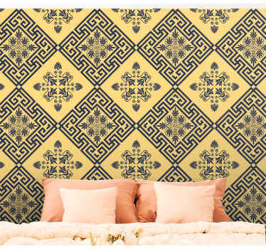 Grécky meander a ďalšie vzory 3d tapety - Tenstickers