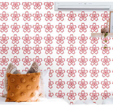 Tapete za zid Cvjetni cvjetna simetrija - TenStickers