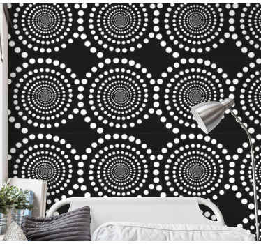 abstraktne tapety sústredné bodky - Tenstickers