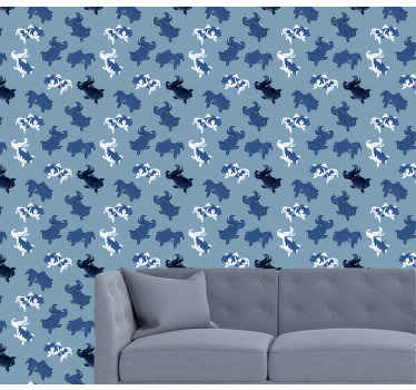 Tapete za zid pas ćudljivi očnjaci - TenStickers