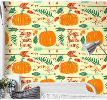 Modern thanksgiving theme design Wallpaper - TenStickers