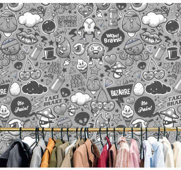 墙纸 艺术 折衷涂鸦 - TenStickers