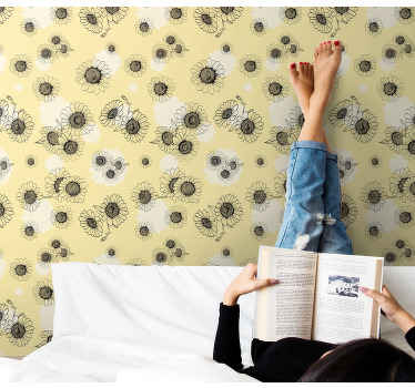 Carta da parati floreale motivi floreali - TenStickers