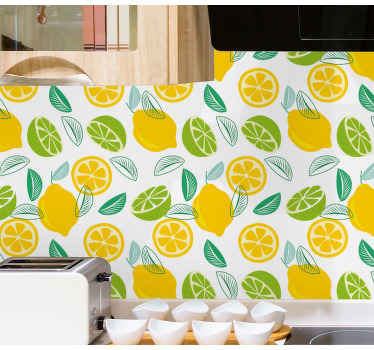 Papel tapiz cocina motivo cítrico - TenVinilo