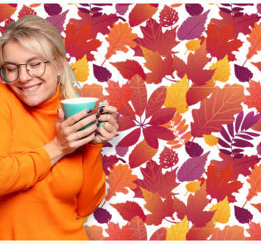 Carta da parati foglie fogliame autunnale - TenStickers