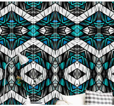 Kaleidoscopic Symmetry geometric wallpaper - TenStickers