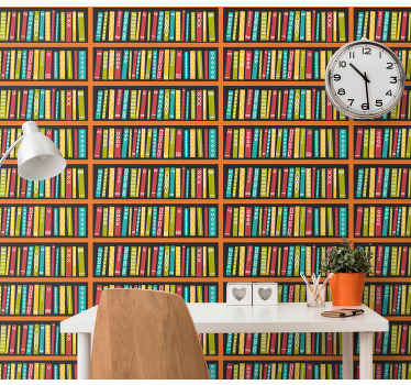 Full colorful library wallpaper - TenStickers