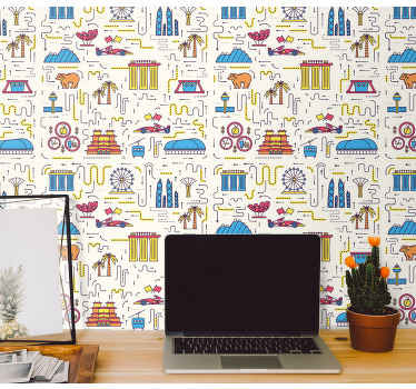 Papier peint ville plaisir du paysage urbain - TenStickers