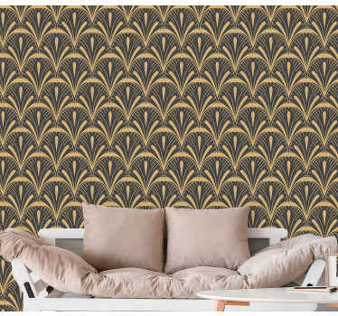 Gatsby elegant mønster hjemmekontor tapet - TenStickers