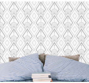 Abstract white pattern Home office wallpaper - TenStickers