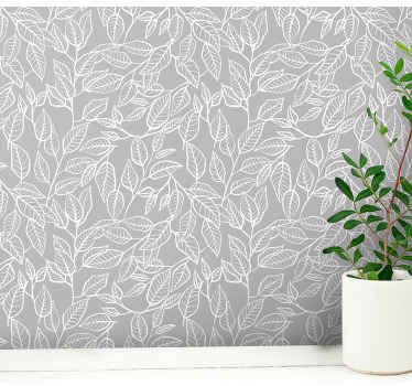 Papel pintado despacho Ramas de espejismo de la naturaleza - TenVinilo