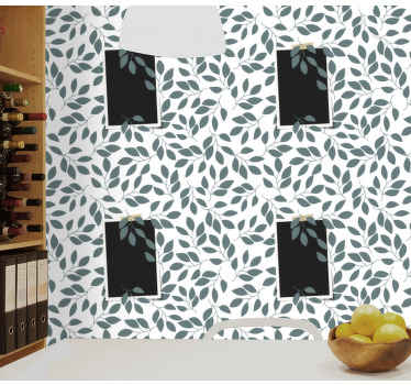 Papel tapiz hojas botánico frondoso - TenVinilo