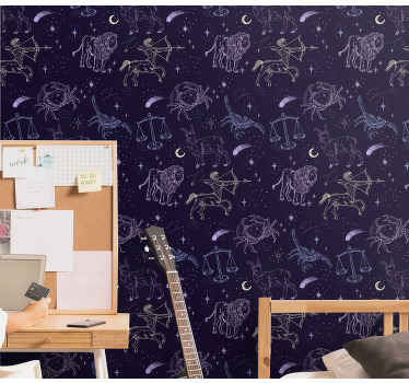 Constellation pattern star wallpaper - TenStickers