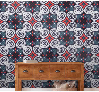 Ancient Indian pattern classic wallpaper - TenStickers