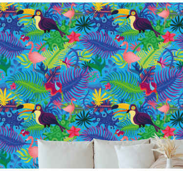 Papel tapiz selva bosque tropical - TenVinilo