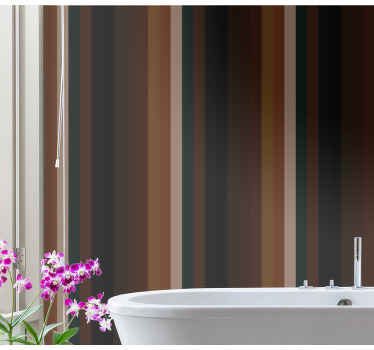 ρίγες με μαύρο καφέ χρώμα ταπετσαρία - TenStickers