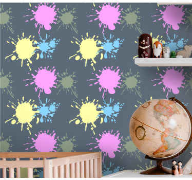 Papier peint moderne éclaboussures de peinture - TenStickers