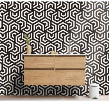 Tapete geometrische Muster labyrinthisches design - TenStickers