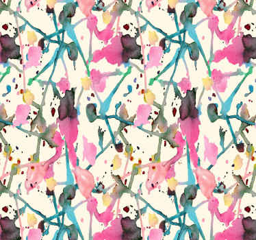Abstract slaapkamer behang met aquarella kunst - TenStickers
