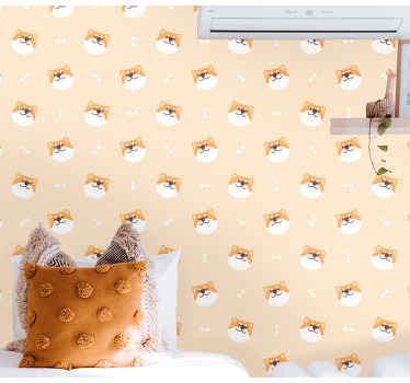 Feline Fun Pattern cats wallpaper - TenStickers