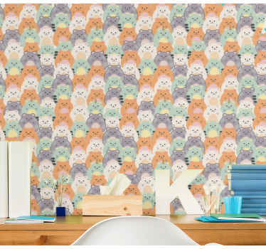 Moderne Tapete Mehrfarbige hamster essen - TenStickers
