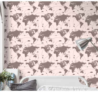 Papel de parede juvenil Mapas vintages - TenStickers