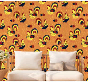 Tapete za zid  životinjske pijetlov uzorak - TenStickers