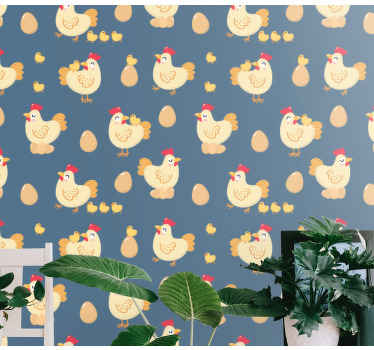 動物 壁紙 鶏の模様 - TENSTICKERS