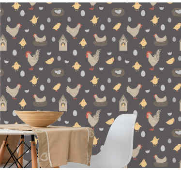 Tapete za zid  životinjske motiv seoskog dvorišta - TenStickers