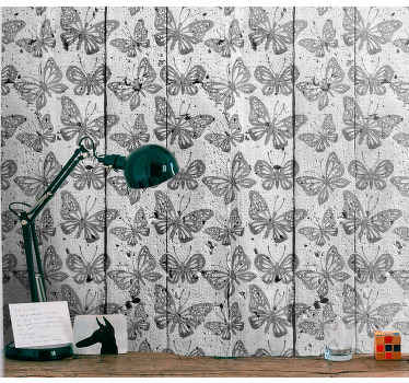 Papel tapiz mariposas huella de mariposa - TenVinilo