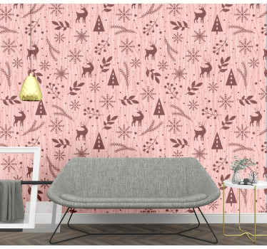 Tapete za zid  životinjske šumski prizor sobova - TenStickers