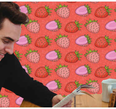 Strawberry Delight kitchen wallpaper - TenStickers