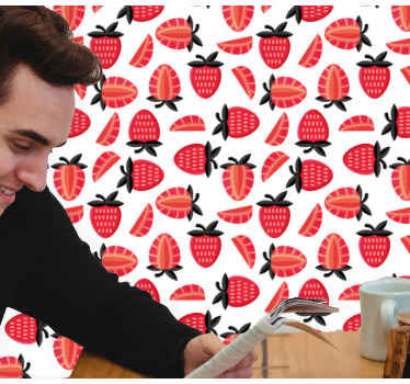 Papel tapiz naturaleza patrón de baya - TenVinilo